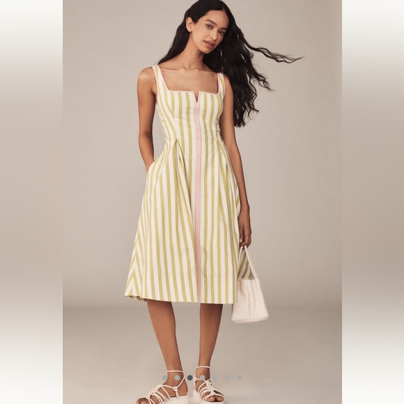 Anthropologie Maeve Sleeveless Notched Square-Neck
Midi Dress - Picture 3 of 6